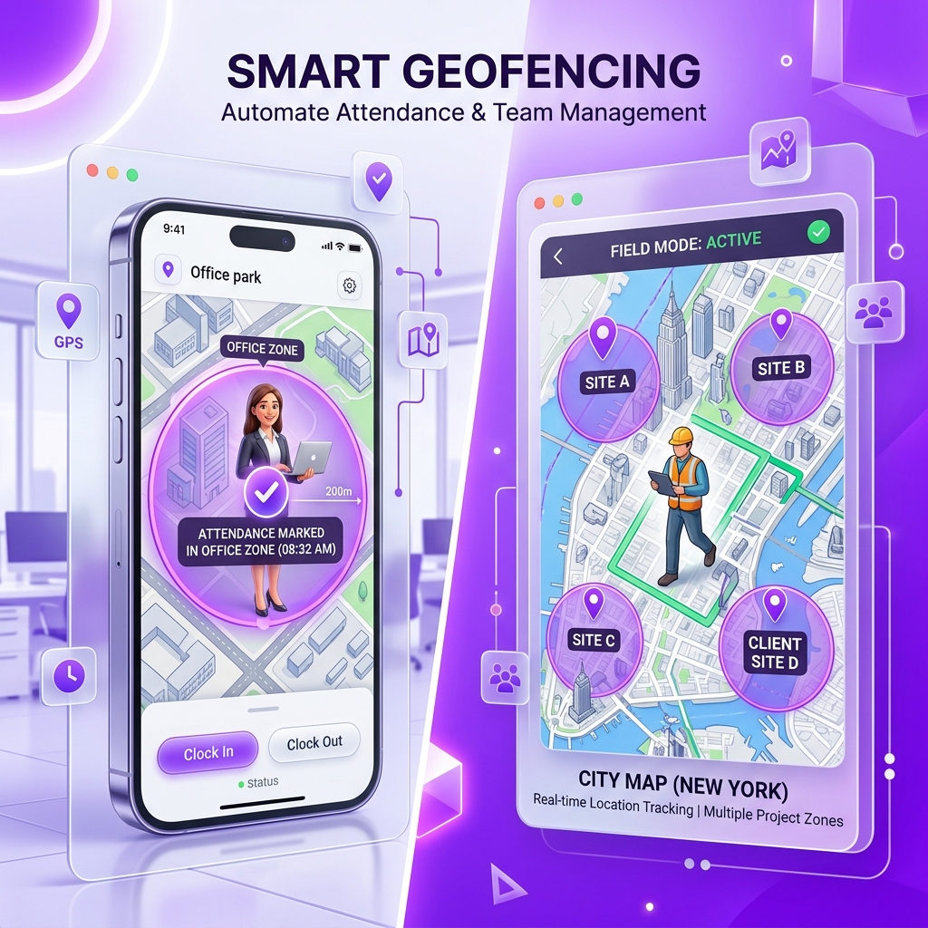 Smart Geofencing Office and Field Mode